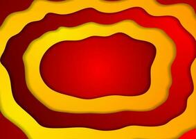 Red and orange abstract wavy background vector