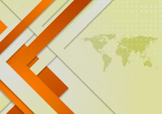 Geometric technology background with world map