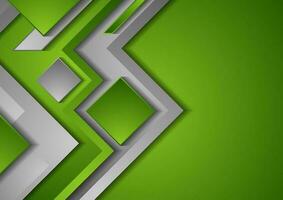 Abstract green tech geometric background vector