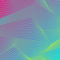 Colorful curved lines refraction pattern design vector