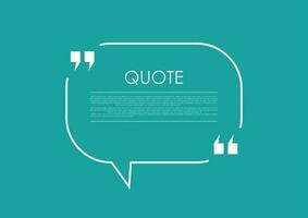 Quote blank speech bubble abstract bright design vector