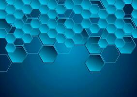 Dark blue hi-tech geometric abstract background vector