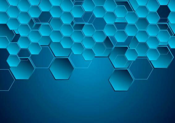 Dark blue hi-tech geometric abstract background