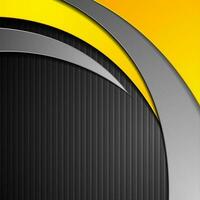 Abstract corporate waves on black striped background vector