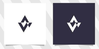 letter wa aw logo design vector