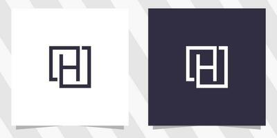 letter h logo design vector