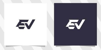 letter ev ve logo design vector