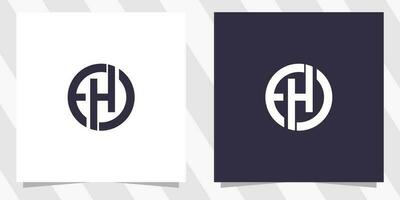 letter eh he logo design vector