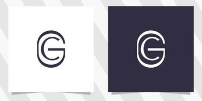 letter cg gc logo design vector