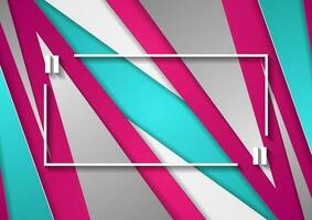 Pink and turquoise corporate abstract background vector