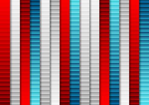 Blue and red geometric tech abstract background vector