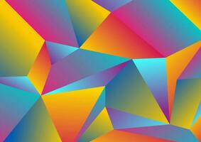 Colorful tech low poly splinters abstract background vector