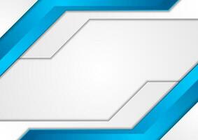Blue and grey abstract corporate geometric background vector