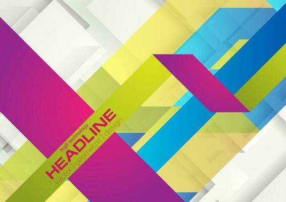 Colorful geometric minimal abstract background