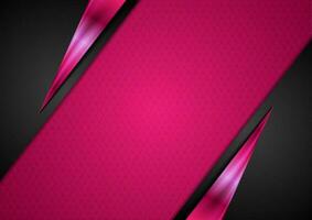 Black and pink glossy abstract corporate background vector