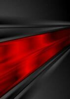 Bright red and black glossy stripes abstract background vector