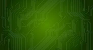 Green circuit board chip technology background vector
