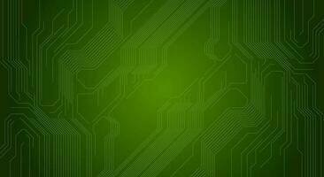 Green circuit board chip technology background vector