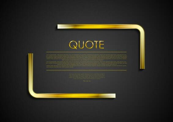 Quote blank speech bubble abstract metal design