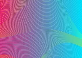 Colorful curved lines wavy pattern design vector