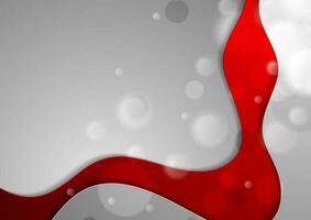 Red and grey abstract wavy background vector