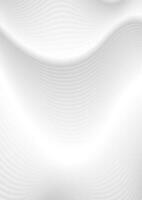 Abstract white grey waves and lines pattern vector