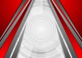 Red grey concept abstract technology background vector