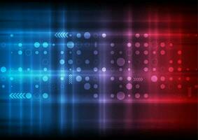 Red and blue technology sci-fi abstract background vector