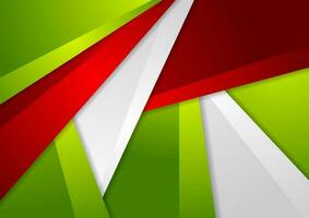 Green and red abstract corporate material background vector