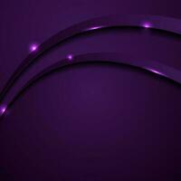 Shiny dark purple abstract wavy background vector