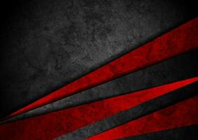 Grunge tech material red and black background vector