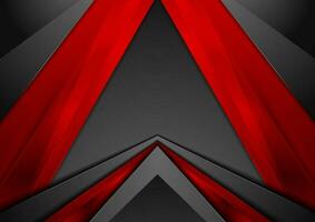 Abstract red black tech corporate background vector