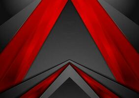 Abstract red black tech corporate background vector