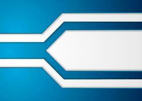 Blue and grey abstract corporate geometric background vector