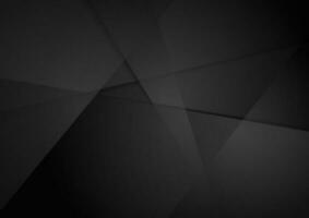 Black polygonal abstract tech background vector