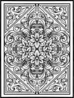 lujo clásico marco floral florecer ornamento ilustraciones monocromo vector ilustraciones para tu trabajo logo, mercancías camiseta, pegatinas y etiqueta diseños, póster, saludo tarjetas publicidad