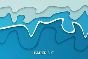 Bright color paper cut background design vector