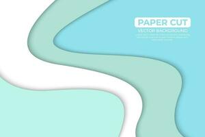 Bright color paper cut background design vector