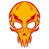 Skull head illustration art mascot logo vector