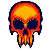 Skull illustration mascot logo vector
