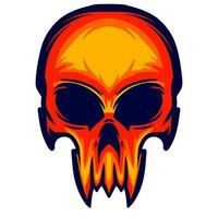 Skull illustration mascot logo vector