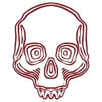 cráneo cabeza ilustración Arte mascota logo vector