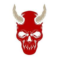 Devil skull illustration mascot logo art vector