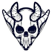 Skull head illustration art mascot logo vector