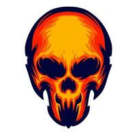 Skull illustration mascot logo vector