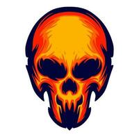 Skull illustration mascot logo vector