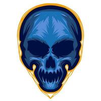 Skull art illustration mascot logo vector