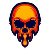 Illustration skull head art vector