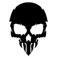 Skull head illustration art logo mascot vector