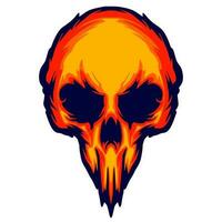 Illustration skull head art vector